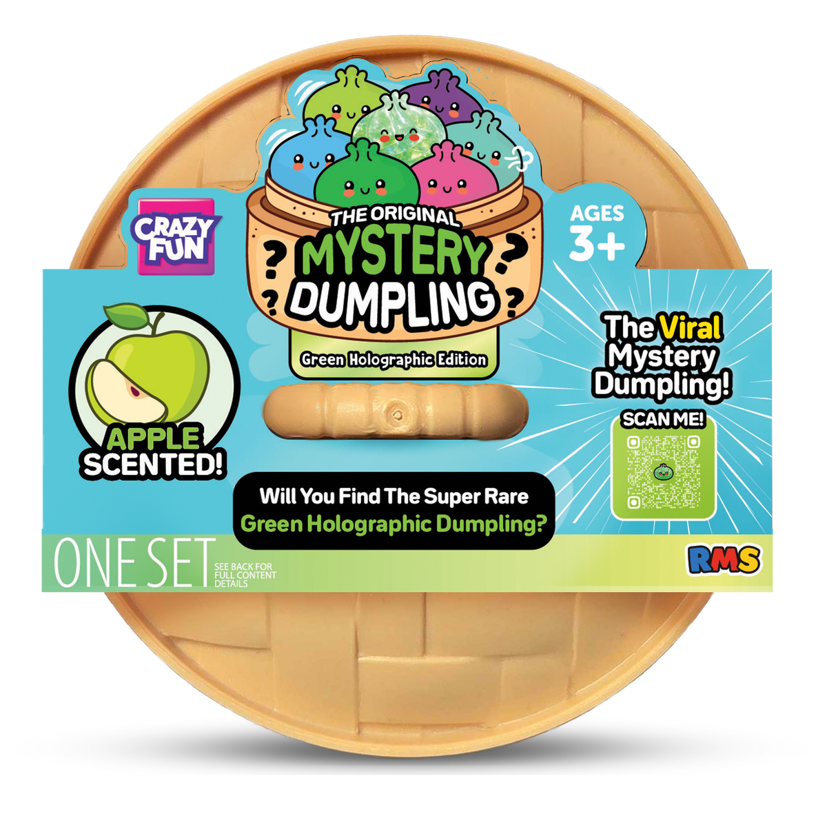 RMS Crazy Fun Mystery Dumpling – Green Holographic Edition sealed package